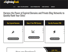 Tablet Screenshot of lightningrank.com
